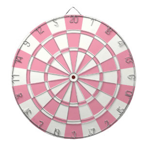 Pale Pink And White Dartboard