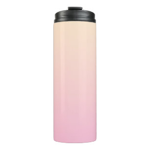 Pale pink and yellow gradient background thermal tumbler