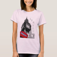 Pale Pink Big Ben Clock Tower London Red Telephone