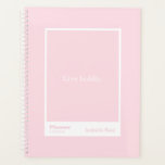 Pale Pink Block Quote | Fully Customizable Planner<br><div class="desc">Soft color. Clean design. Room to make it yours. This undated quote planner from the Foundation Series features a pale pink cover with a minimalist white frame and the empowering quote “Live boldly.” It’s designed for anyone who loves color without visual clutter. There is a total of 5 pre-made text...</div>