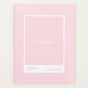 Pale Pink Block Quote Fully Customizable Planner