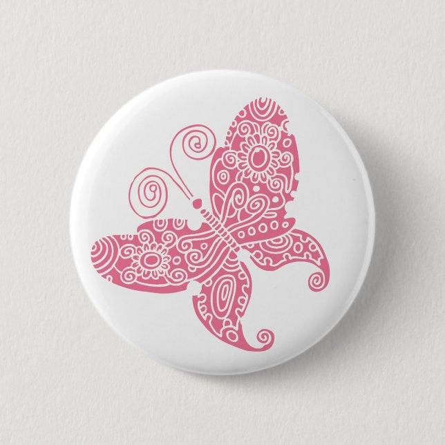Pale Pink Butterfly Button (Front)