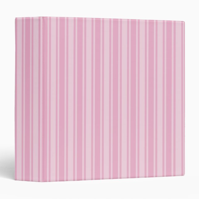 Pale pink candy stripes binder (Front/Spine)