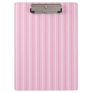Pale pink candy stripes clipboard
