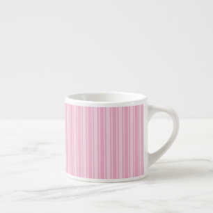 Pale pink candy stripes espresso cup