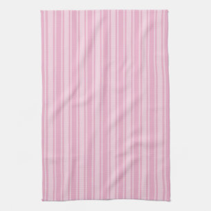 Pale pink candy stripes kitchen towel