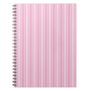 Pale pink candy stripes notebook