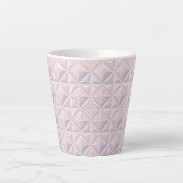 Pale Pink Ceramic Tile  Latte Mug (Front)