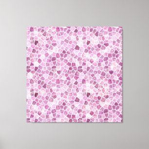 Pale Pink Cobbled Patchwork Terrazo Pattern Canvas Print