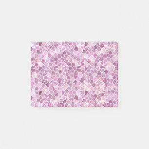 Pale Pink Cobbled Patchwork Terrazo Pattern Post-it Notes