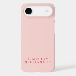 Pale Pink Customized Name Stylish Modern Monogram