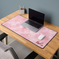 Pale pink disco mirrors glitter | custom monogram