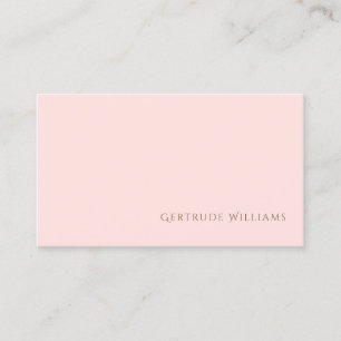 pale pink elegant business card