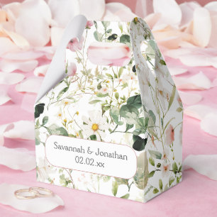 Pale Pink Floral Wedding Favour  Favor Box