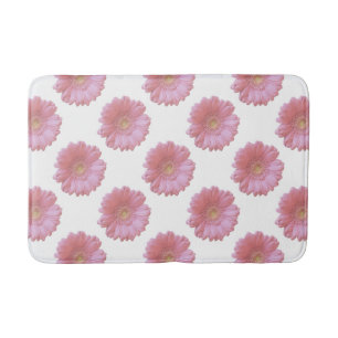 Pale pink gerbera daisy bath mat