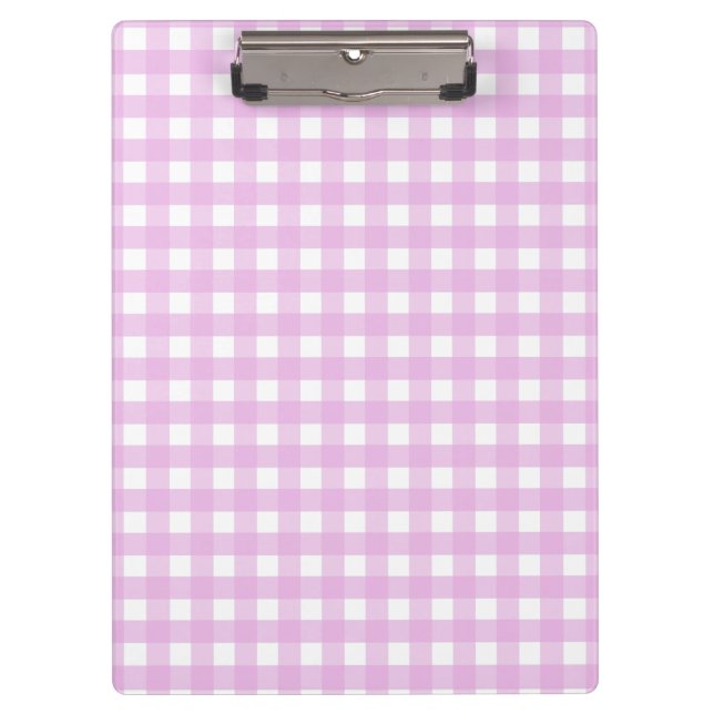 Pale pink gingham clipboard (Front)