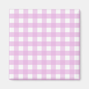 Pale pink gingham magnet