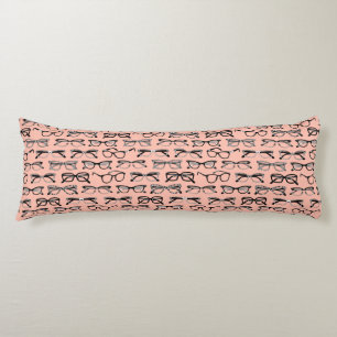 Pale Pink Glasses, Eyeglasses, Eyewear Body Pillow