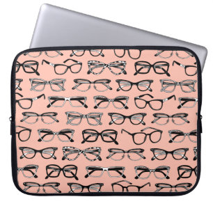 Pale Pink Glasses, Eyeglasses, Eyewear Laptop Sleeve