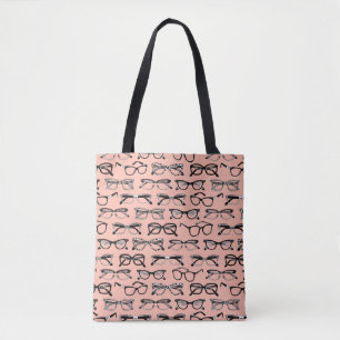 Pale Pink Glasses, Eyeglasses, Eyewear Tote Bag