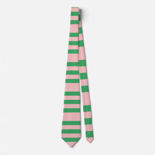 Pale Pink & Green Stripes   Custom Tie