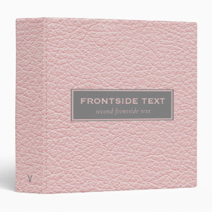 Pale Pink Leather Binder
