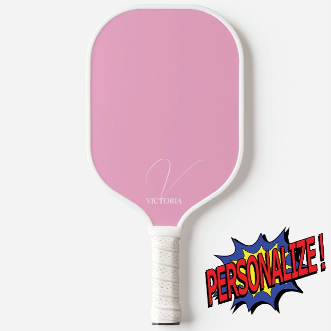Pale Pink Monogrammed Pickleball Paddle (Creator Uploaded)