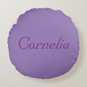 Pale Pink/Pale Purple A Cotton Round Pillow (16")