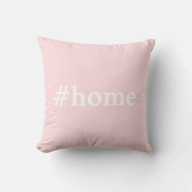 Pale Pink Solid Colour #Home Throw Pillow (Front)