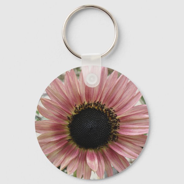 Pale Pink Sunflower Keychain (Front)
