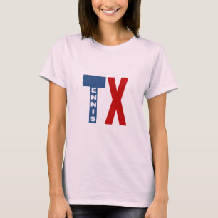 Pale pink T-shirt for women DESIGN TEXAS TENNIS
