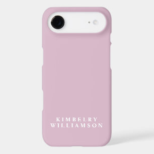 Pale Pink White Customized Name Stylish Monogram