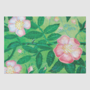 Pale Pink Wild Rose Flowers Summer   Tissue Paper