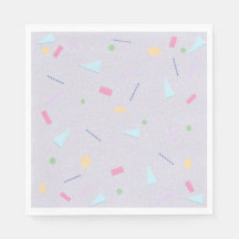 Pale Purple 80s Print Napkins