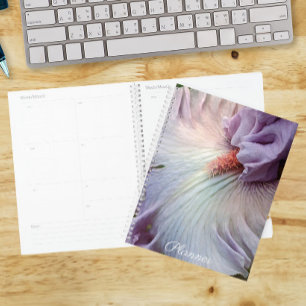 Pale Purple Bearded Iris Floral Planner