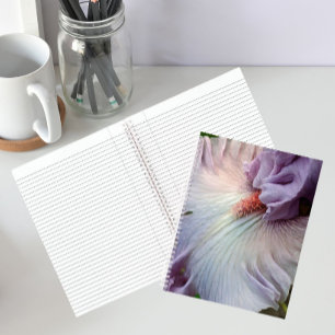 Pale Purple Beardless Irise Floral Notebook