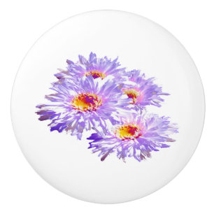 Pale Purple Daisies, Ceramic Knob