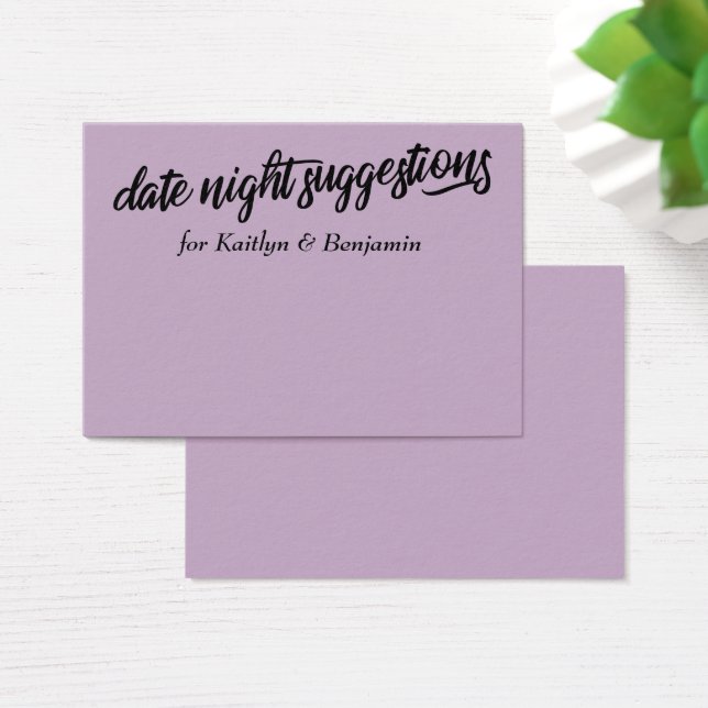 Pale Purple Date Nuit Suggestions Cartes Nouveaux  (Bureau)