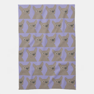 Pale Purple Dog Kitchen Towel