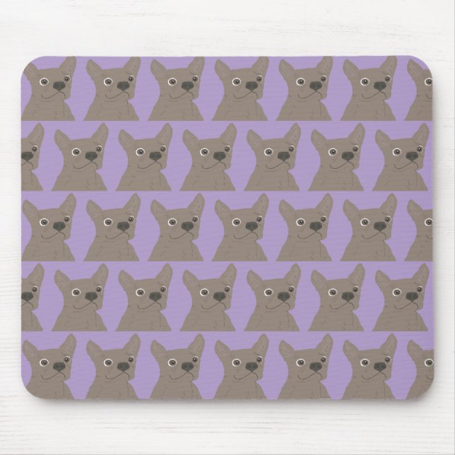 Pale Purple Dog Mouse Pad (Front)