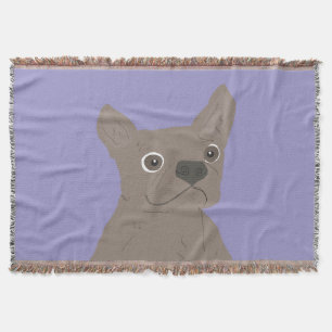 Pale Purple Dog Throw Blanket