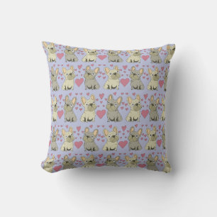 Pale Purple Dog Throw Pillow
