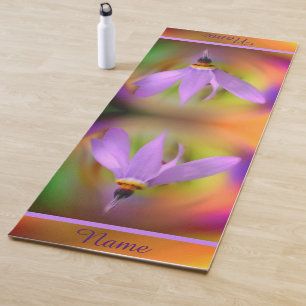 Pale Purple Flower Close Up Personalized Yoga Mat