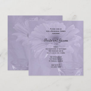 Pale Purple Gerber Daisy Wedding Rehearsal Dinner Invitation