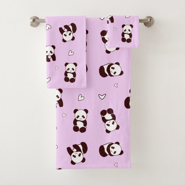 Pale Purple Panda Towel (Insitu)