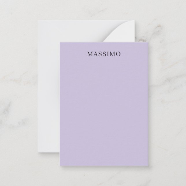 Pale Purple Professional Unique Classical Own Name Card (Front)