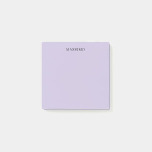 Pale Purple Professional Unique Classical Own Name Post-it Notes