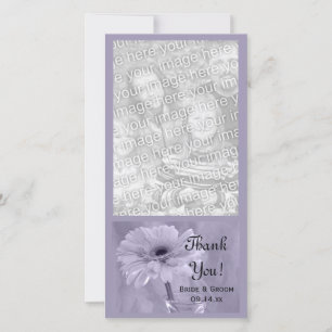 Pale Purple Tinted Daisy Wedding Thank You