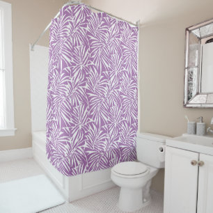 Pale Purple Tropical Leaf Repeating Pattern
