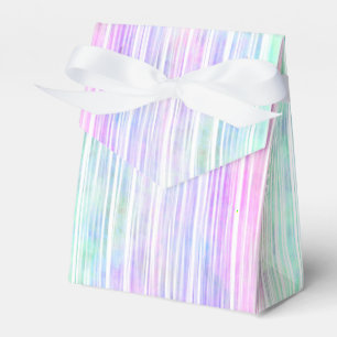 pale rainbow brush stroke stripes : favor box